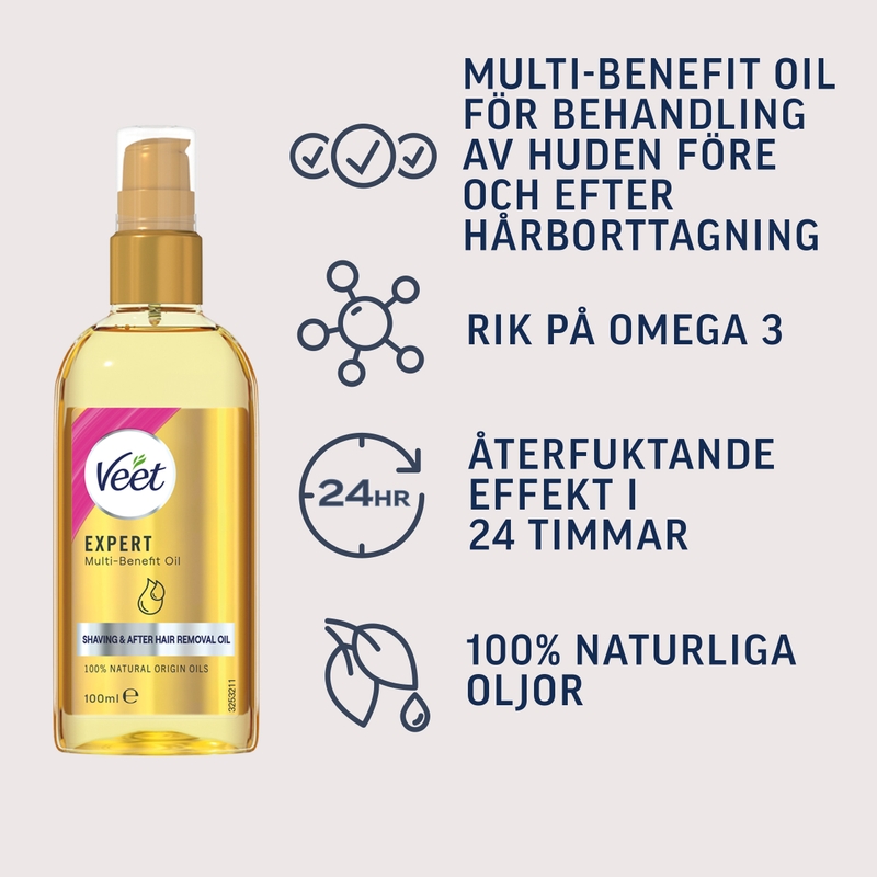 Veet Expert Multi-Benefit Olja 100 ml 2