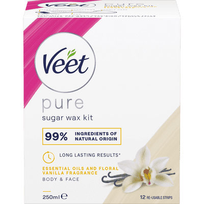 Veet Pure Sugar Wax Kit Vanilla Body & Face