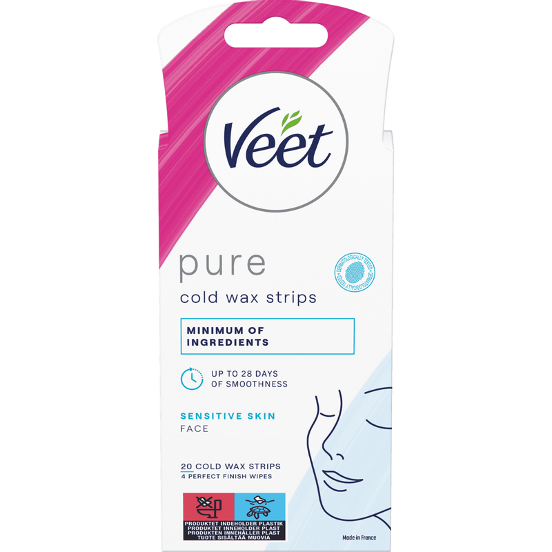 Veet Pure Wax Strips Ansikte Känslig Hud 20 st
