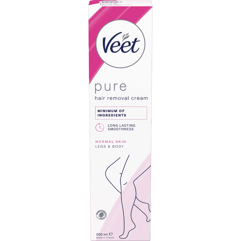 Veet Pure Hårborttagningskräm Ben & Kropp Normal Hud 200 ml